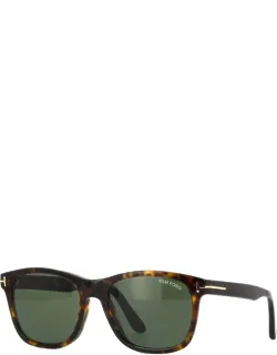 Sunglasses Square Full Rim, Shiny Black Frame And Roviex Lens Ft059501j