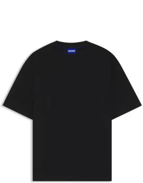 Cotton Jersey T-shirt With Curved Logo