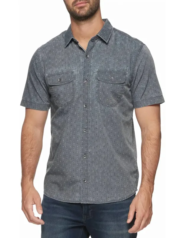 Gardendale Short Sleeve Vintage Soft Dot Print Shirt