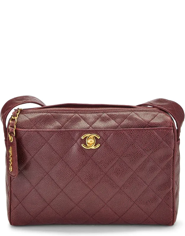 Quilted Caviar Shoulder Bag