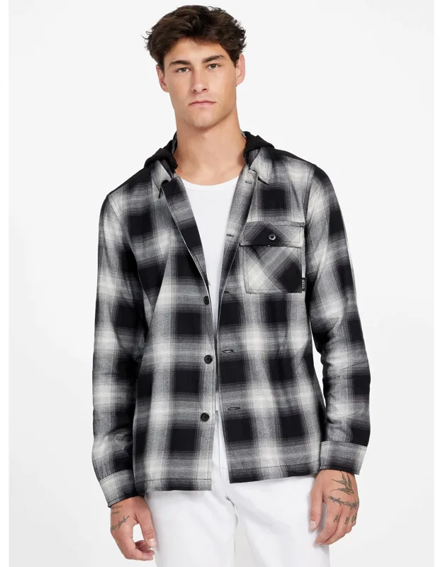 Plaid Hooded Shirt