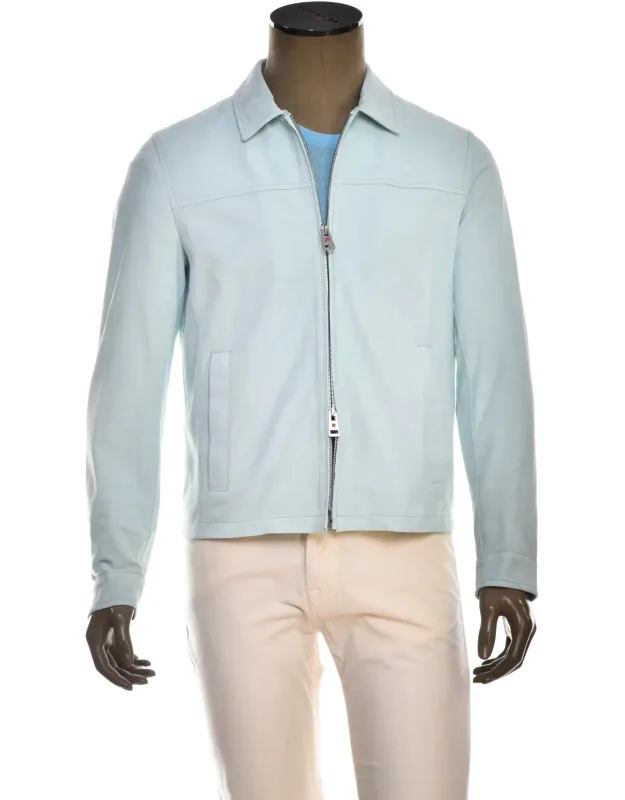 Lambskin Suede Zip-up Jacket