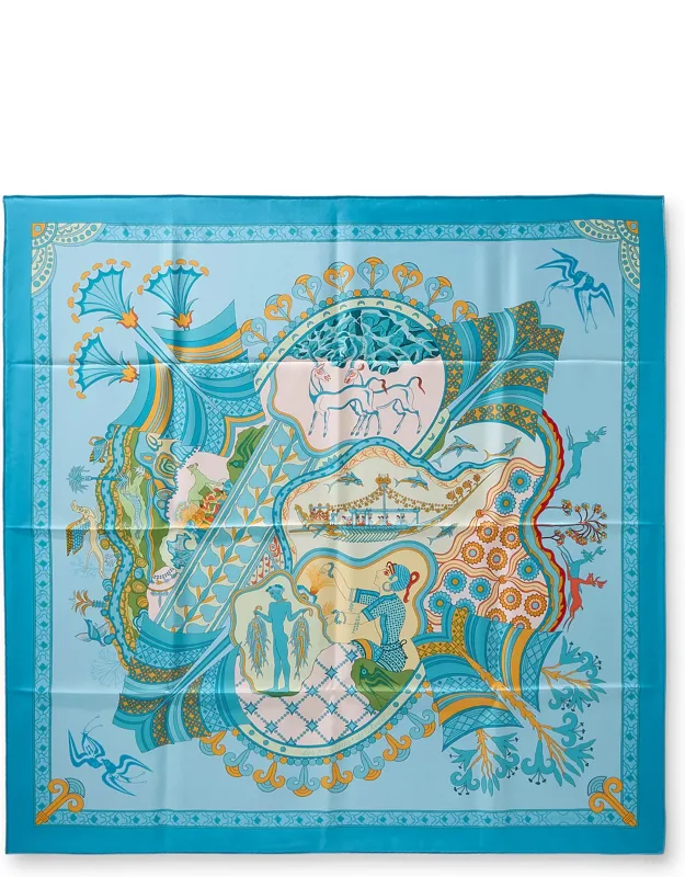 'les Printemps De Thera Silk Scarf 90'