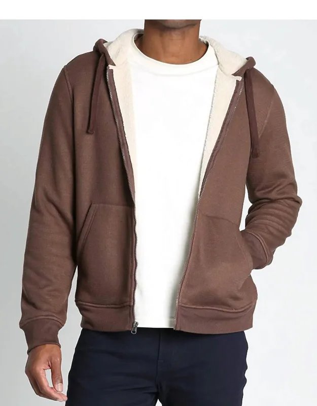 Sherpa Lined Waffle Hoodie