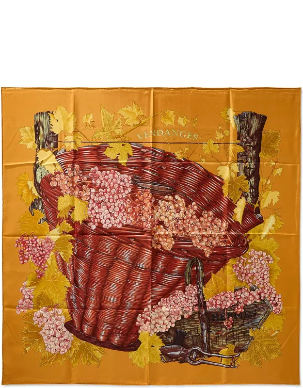 Vendanges Silk Scarf