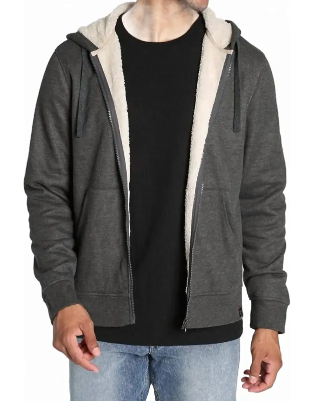 Sherpa Lined Waffle Hoodie