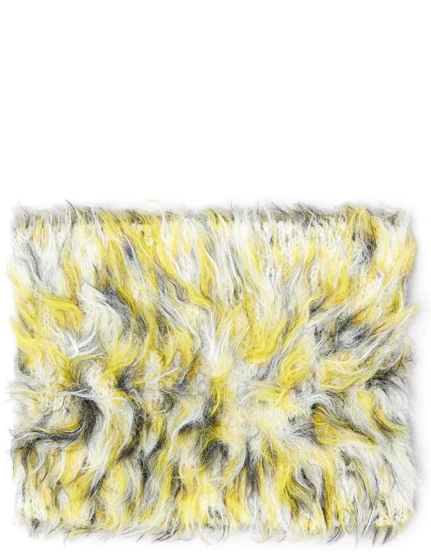 Neckwarmer In Fluffy Jacquard Knit - Scarf