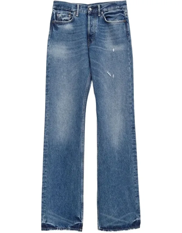 Acne Studios Jeans Organic Cotton Front Button And Zip Fastening Belt Loops Classic Five Pockets Rear Logo Patch