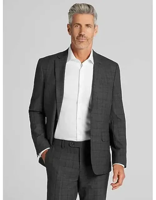 Big & Tall Slim Fit Windowpane Suit Separates Jacket