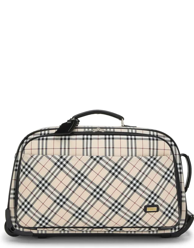 House Check Nylon Suitcase