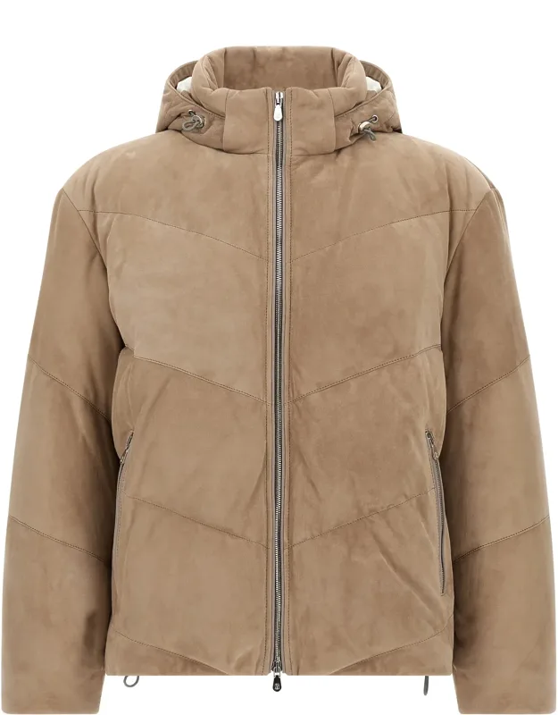 Suede Down Jacket