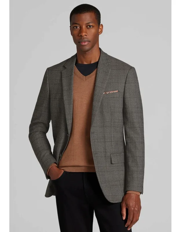 Traveler Motion Slim Fit Plaid Sportcoat