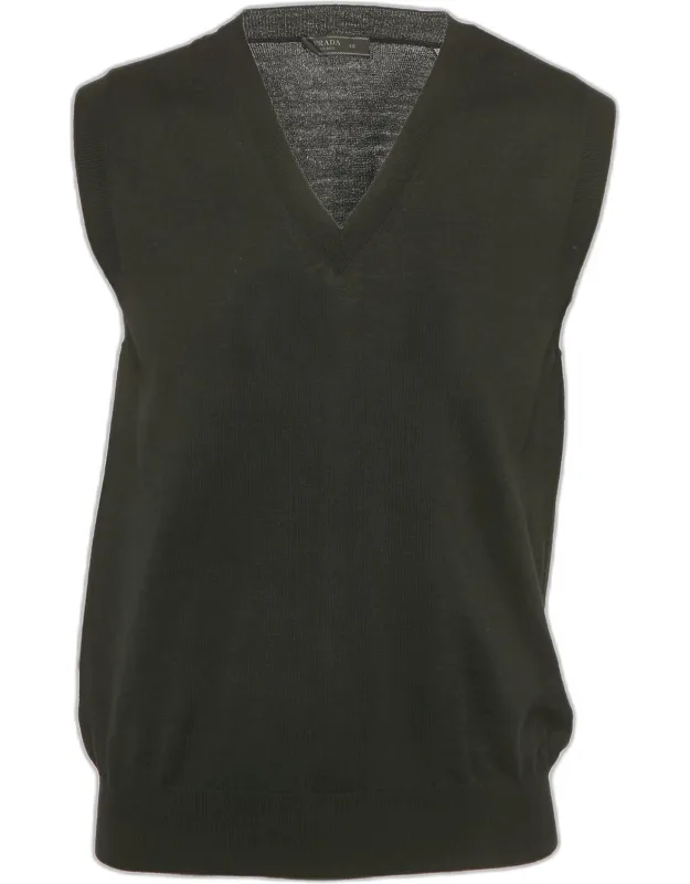 Wool Knit V-neck Sweater Vest