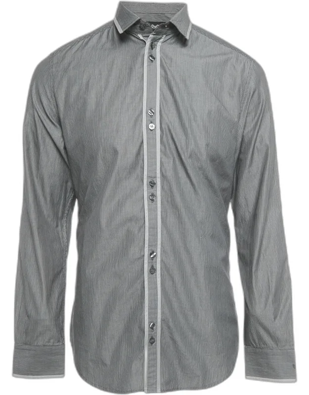 Stripe Cotton Button Front Shirt