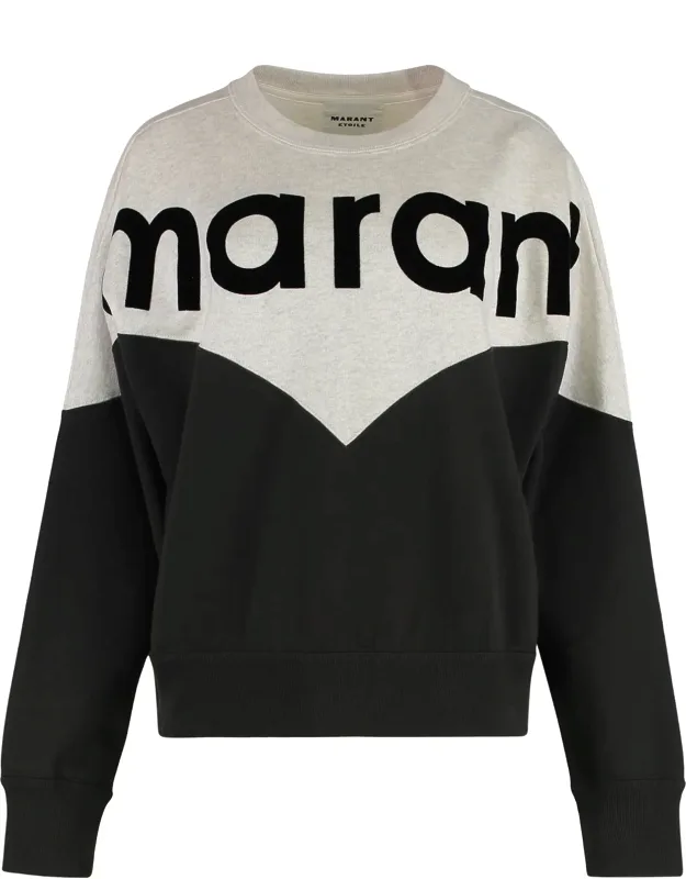 Cotton Blend Crew-neck Sweatshirt