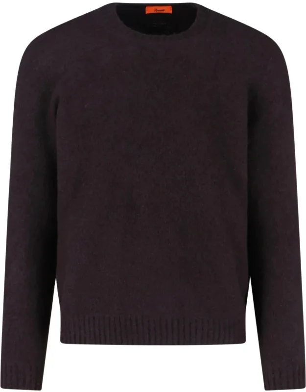 Sweater With Crew Neck And Ribbed Trims