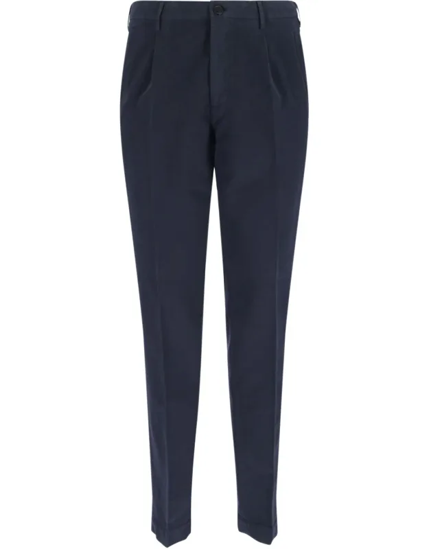 Chinos With Belt Loops And Button Closure