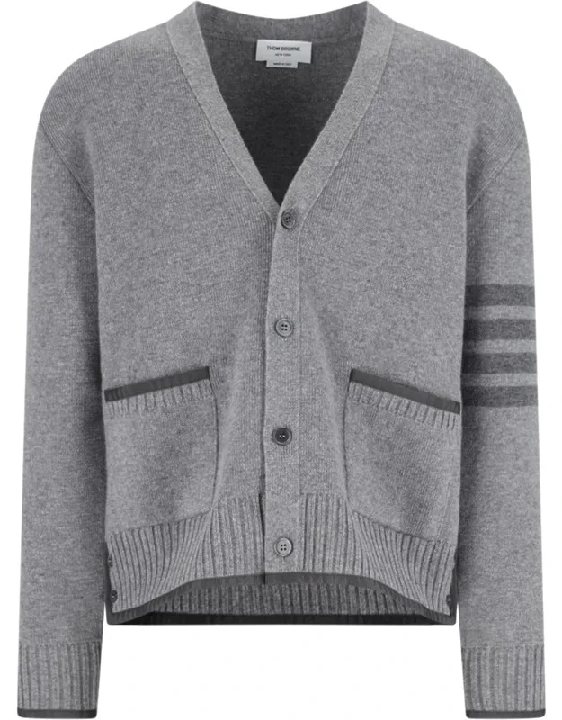 Virgin Wool Cardigan '4-bar'