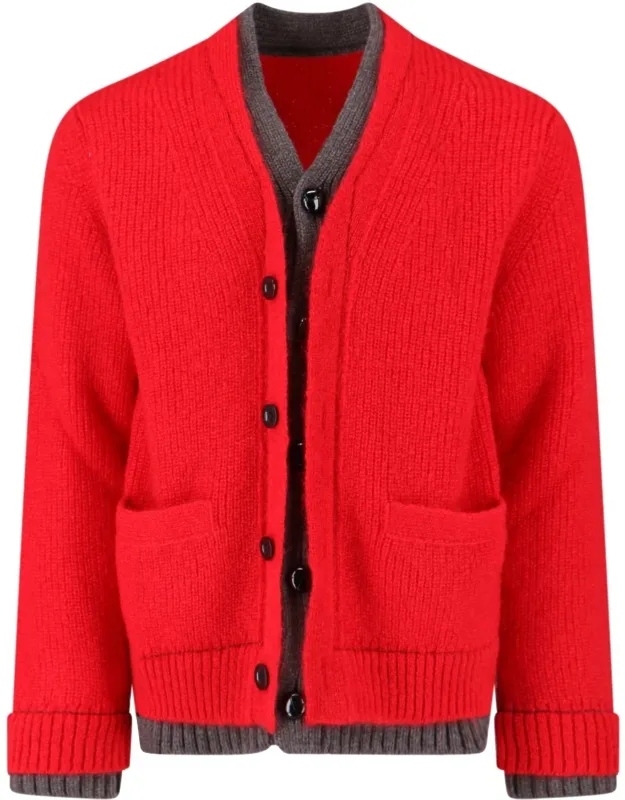 Two-tone Knit Cardigan