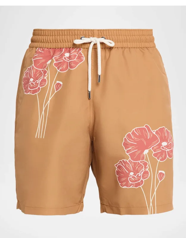 Santos Linear Floral Swim Shorts