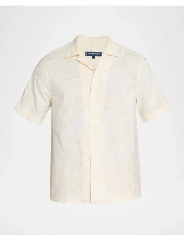 Franca Raffia Jacquard Camp Shirt