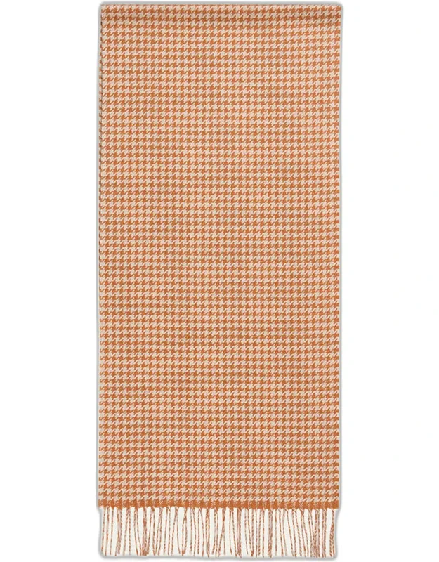 Silk And Cashmere Houndstooth Fringe Scarf