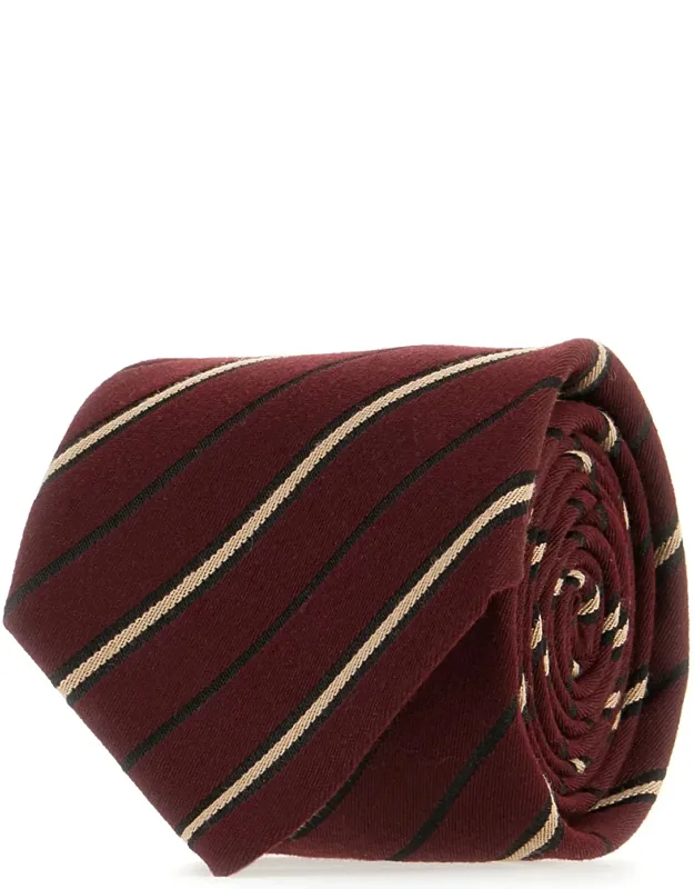 Embroidered Silk Blend Tie