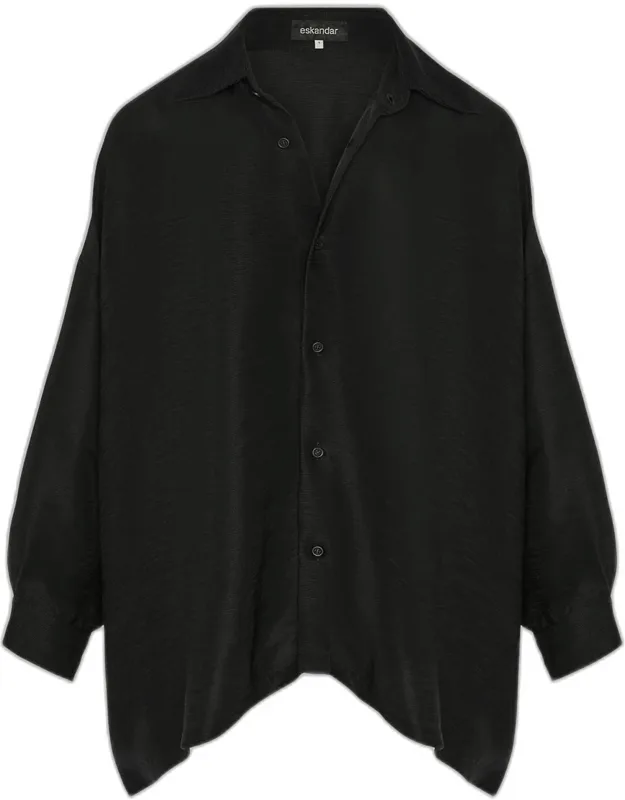 Wide A-line Shirt With Collar