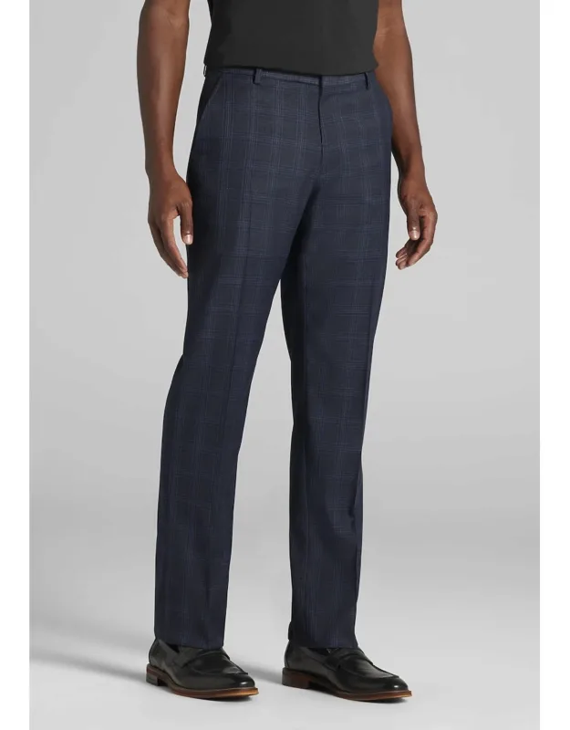 Tailored Fit Plaid Dress Pants
