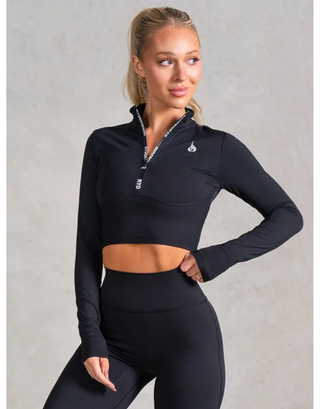 Nkd Half Zip Long Sleeve Top