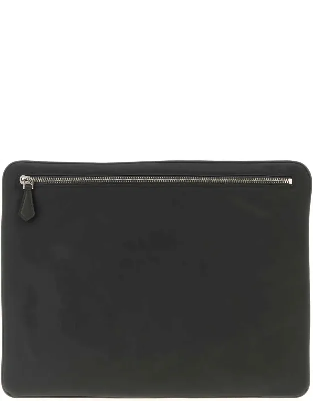 Charcoal Fabric Clutch