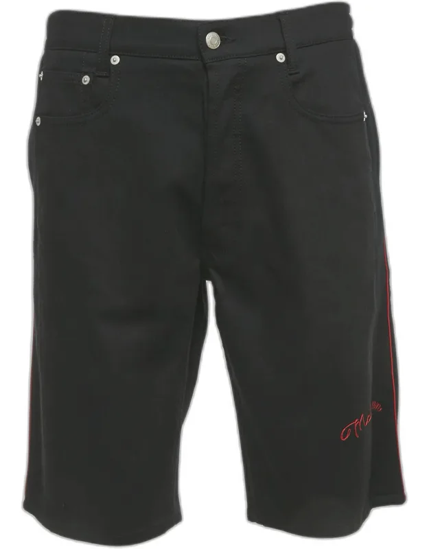 Logo Embroidered Denim Shorts