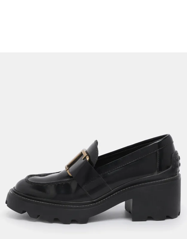 Patent Leather Buckle Loafers