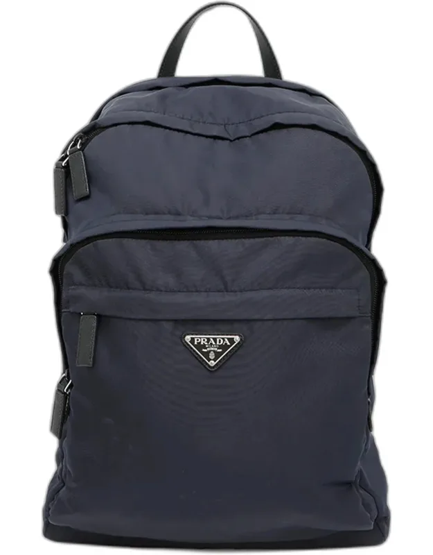 Re-nylon Xsaffiano Leather Backpack