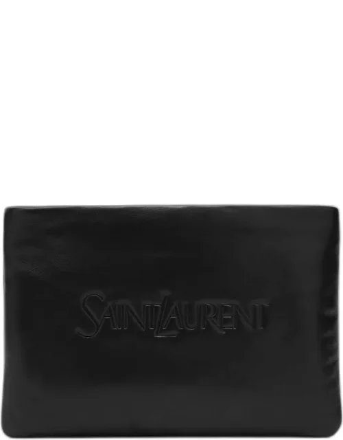 Padded Clutch Bag With Logo