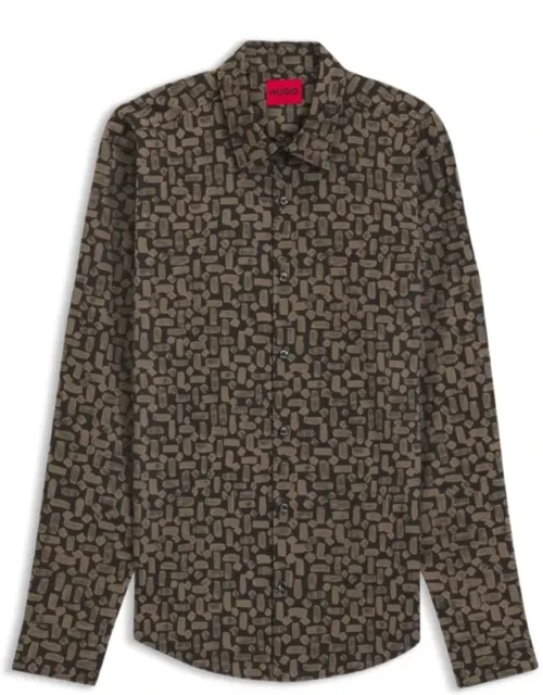 Printed Cotton Poplin Shirt