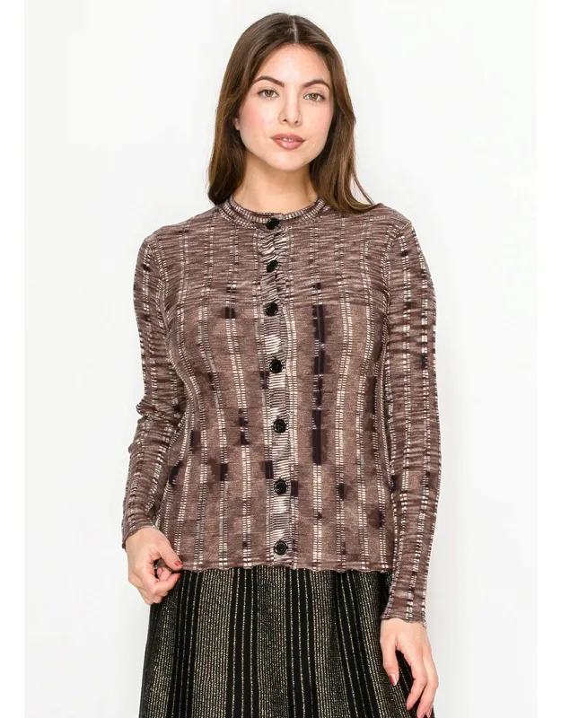 Patterned Knit Cardigan