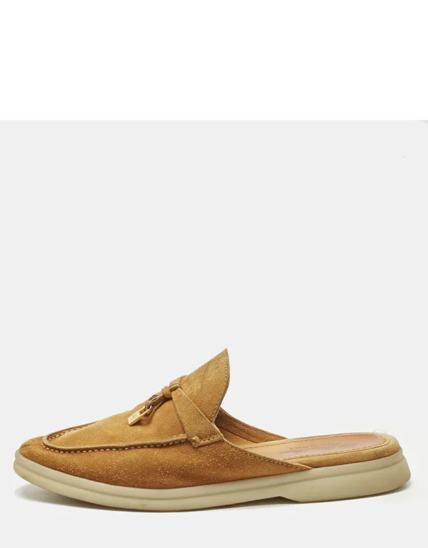 Suede Babouche Charms Walk Mules