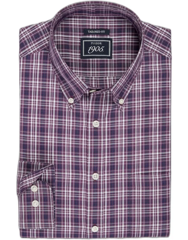 Tailored Fit Cross Check Comfort Stretch Casual Shirt