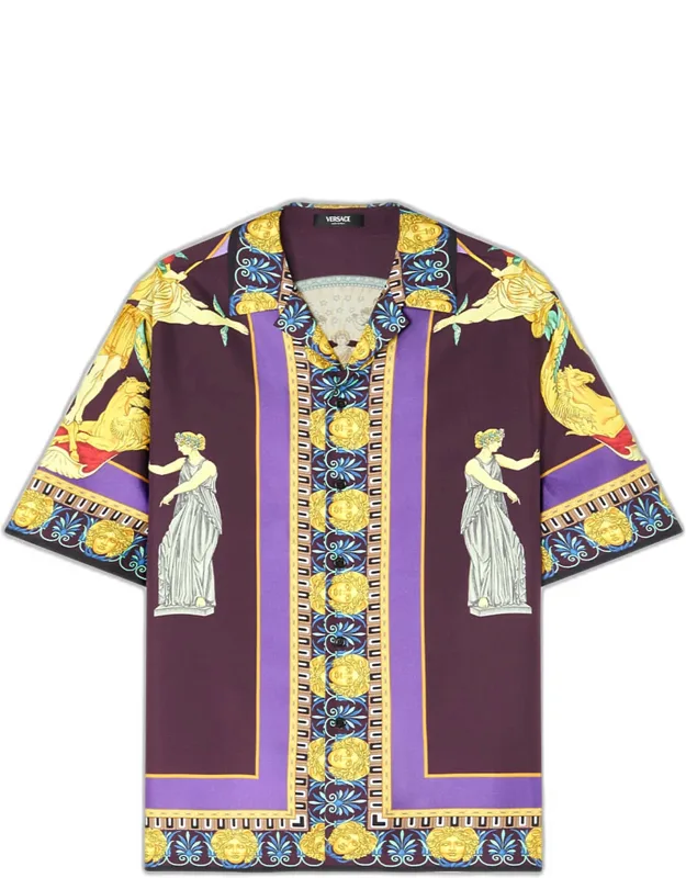Hall Of Statues Silk Short-sleeve Shirt