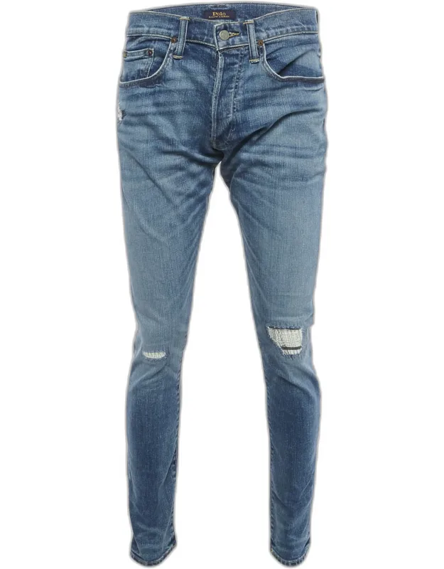 Distressed Denim Slim Fit Jeans