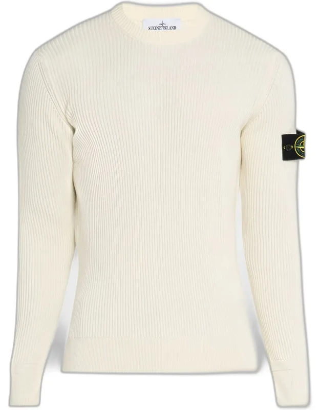 Virgin Wool Rib Knit Sweater