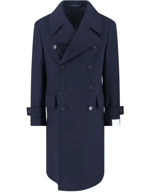 Double-breasted Wool Coat With Classic Lapel
