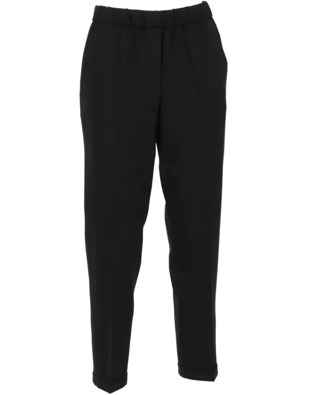 High-waisted Trousers With Relaxed Fit