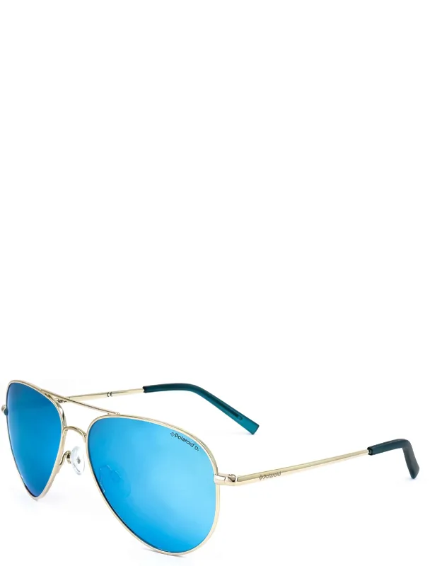 56mm Gold Sunglasses