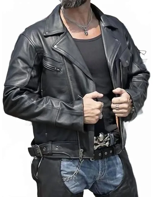 Thick Leather Motorcycle Jacket
