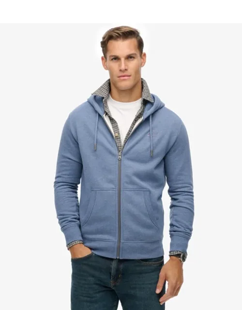 Essential Logo Half Brushed Zip Hoodie