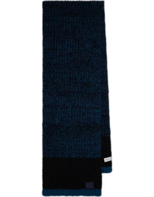 Twisted Yarn Block Stripe Scarf
