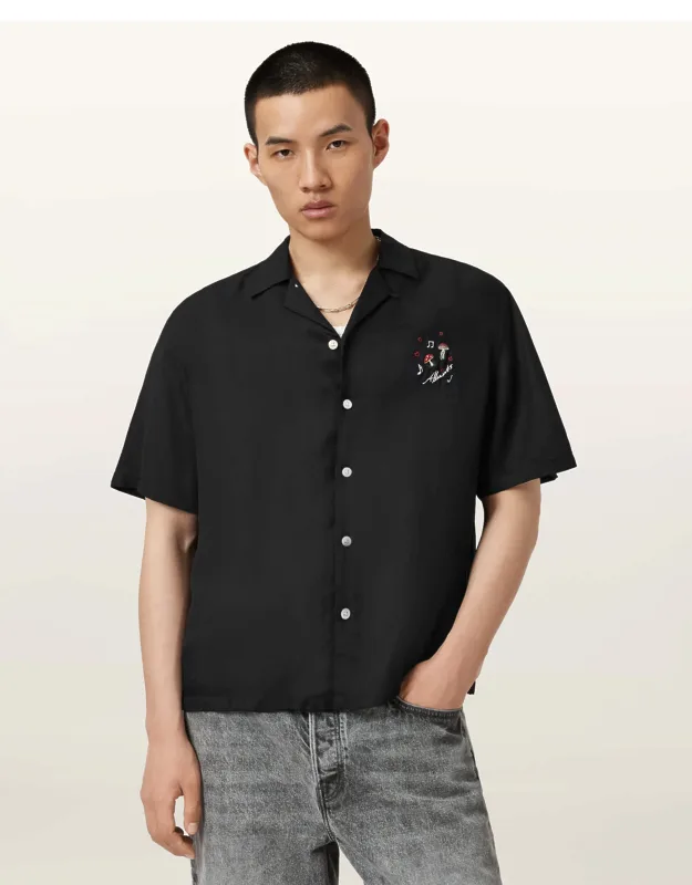 Fungi Embroidered Short Sleeve Shirt