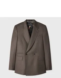 Overdyed Flannel Double-breasted Blazer